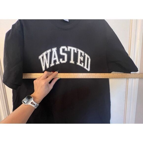 NWOT Wasted Collective “WASTED” Black Men’s T-Shirt Size Large - Picture 7 of 8